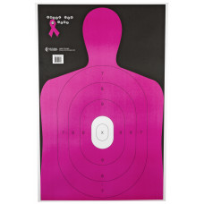 Action Target B-27E Shoot For The Cure Breast Cancer Target, Pink Silhouette Cut Off Below Ring 7, 23 Action Target B-27E Shoot For The Cure Breast Cancer Target, Pink Silhouette Cut Off Below Ring 7, 23