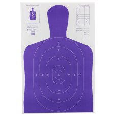 Action Target b-27E High Visibility Target, Fluorescent Purple, Silhouette Cut Off Below Ring 7, 23 Action Target b-27E High Visibility Target, Fluorescent Purple, Silhouette Cut Off Below Ring 7, 23