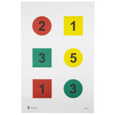 Action Target DT-4A, Discretionary Command Training Target, Black/Blue/Red/Yellow, 23 Action Target DT-4A, Discretionary Command Training Target, Black/Blue/Red/Yellow, 23