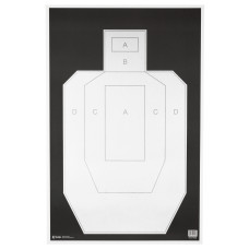 Action Target IPSC/PBKB, Unofficial IPSC Practice Target, High Visibility Black Background On White Paper, 23 Action Target IPSC/PBKB, Unofficial IPSC Practice Target, High Visibility Black Background On White Paper, 23