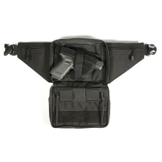 BLACKHAWK Concealed Weapon Fanny Pack, Fits Medium Frame Revolver/Compact Automatic Pistol, Ambidextrous, Black 60WF05BK BLACKHAWK Concealed Weapon Fanny Pack, Fits Medium Frame Revolver/Compact Automatic Pistol, Ambidextrous, Black 60WF05BK