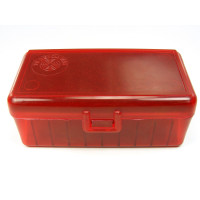 FS Reloading Plastic Ammo Box Medium Pistol 50 Round Translucent Red 3 Pack FS Reloading Plastic Ammo Box Medium Pistol 50 Round Translucent Red 3 Pack