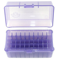 FS Reloading Plastic Ammo Box Small Rifle 50 Round Translucent Purple