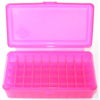 FS Reloading Plastic Ammo Box Automatic Pistol 50 Round Translucent Pink