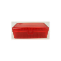 FS Reloading Plastic Ammo Box Automatic Pistol 50 Round Translucent Red