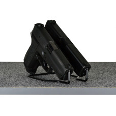 Gun Storage Solutions Handgun Hangers, Duelies Vinyl Coated, Fits Guns As Small As .22 Caliber, 2 Per Stand, Black DUEL2 Gun Storage Solutions Handgun Hangers, Duelies Vinyl Coated, Fits Guns As Small As .22 Caliber, 2 Per Stand, Black DUEL2