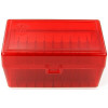 FS Reloading Plastic Ammo Box Small Rifle 50 Round Translucent Red