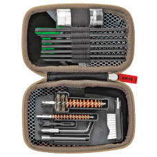 Real Avid Gun Boss, AR15 Cleaning Kit, Threaded Rods, T-Handle, Brushes, Cleaning Picks, 3-In-1 Bore Illuminator, Pin Punch, Safety Flag, Star Chamber Cleaning Pads, Cleaning Patches, Inlcudes Zippered Case With Ballistic Nylon Shell AVGCKAR15