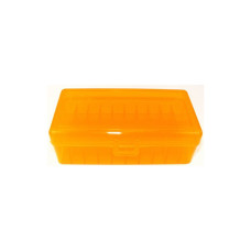 FS Reloading Plastic Ammo Box Large Pistol 50 Round Translucent Amber