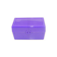 FS Reloading Plastic Ammo Box Large Rifle 50 Round Solid Purple
