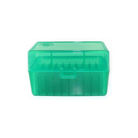 FS Reloading Plastic Ammo Box Small Rifle 50 Round Translucent Green FS Reloading Plastic Ammo Box Small Rifle 50 Round Translucent Green