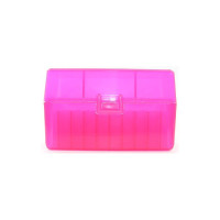 FS Reloading Plastic Ammo Box Small Rifle 50 Round Translucent Pink