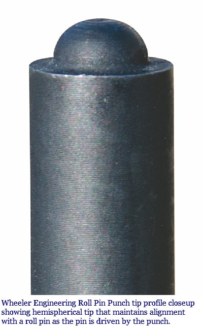 Wheeler Engineering Roll Pinch Punch tip detail Wheeler Engineering Roll Pinch Punch tip detail
