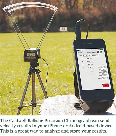 The Caldwell Ballistic Precision Chronograph can send velocity data to your smart phone The Caldwell Ballistic Precision Chronograph can send velocity data to your smart phone