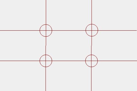 Illustrations of the Rule of Thirds showing lines of interest and points of interest