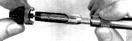 Lee Precision Case Trimmer in use