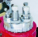 5-Hole Turret with optional dies installed on a Load Master press